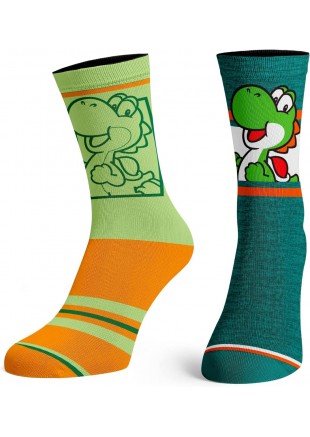 2 PAIRES DE BAS SUPER MARIO YOSHI  (NEUF)