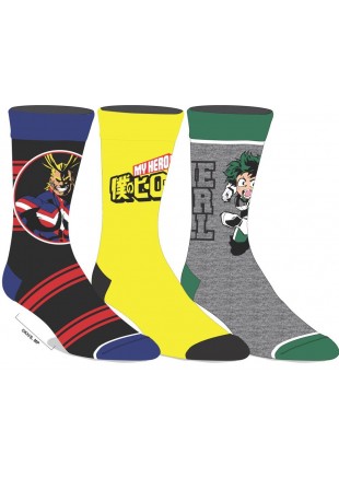 3 PAIRES DE BAS MY HERO ACADEMIA POUR HOMME  (NEUF)