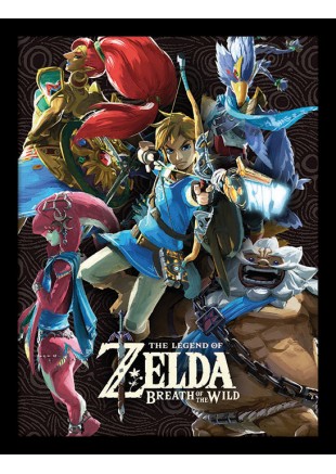 CADRE 11" X 18" ZELDA BREATH OF THE WILD CHAMPIONS (NEUF) CADRE 11" X 18" ZELDA BREATH OF THE WILD CHAMPIONS (NEUF)