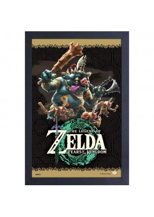 CADRE 11" X 18" THE LEGEND OF ZELDA TEARS OF THE KINGDOM ENEMIES  (NEUF)