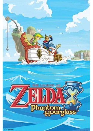 CADRE 11" X 18'' THE LEGEND OF ZELDA PHANTOM HOURGLASS COVER  (NEUF)