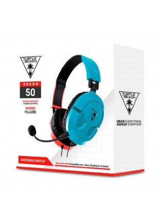 CASQUE DE JEU FILAIRE RECON 50 TURTLE BEACH ROUGE ET BLEU  (NEUF)