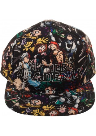 CASQUETTE MY HERO ACADEMIA ALL CHARACTERS HIGH DENSITY PRINT SUBLIMATION  (NEUF)
