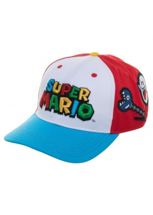 CASQUETTE SUPER MARIO BROS OMNI PATCH TWILL PRECURVE SNAPBACK  (NEUF)