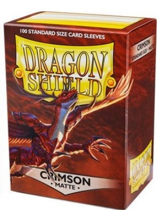 DRAGON SHIELD BOITE DE 100 POCHETTES PROTECTRICES CRAMOISIE MAT  (NEUF)