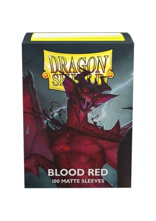 DRAGON SHIELD BOITE DE 100 POCHETTES PROTECTRICES ROUGE SANG MAT  (NEUF)