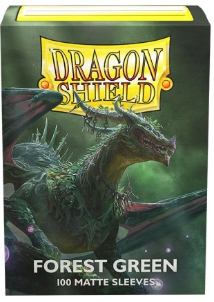 DRAGON SHIELD BOITE DE 100 POCHETTES PROTECTRICES VERT FORÊT MAT  (NEUF)