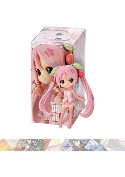 FIGURINE HATSUNE MIKU Q POSKET SAKURA MIKU VERSION B 5,5 POUCES PAR BANPRESTO  (NEUF)