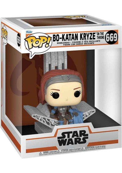 FIGURINE POP! STAR WARS THE MANDALORIAN #669 BO-KATAN KRYZE SUR LE THRONE  (NEUF)