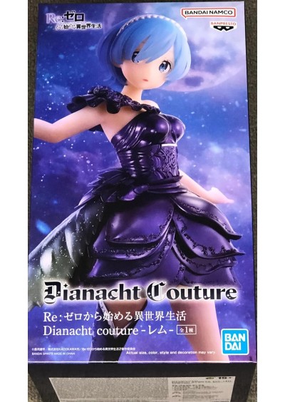 FIGURINE RE:ZERO STARTING LIFE IN ANOTHER WORLD REM DIANACHT COUTURE 8 POUCES PAR BANPRESTO  (NEUF)