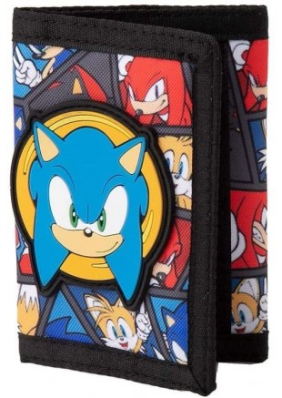 PORTE FEUILLE À TROIS VOLETS SONIC THE HEDGEHOG  (NEUF)