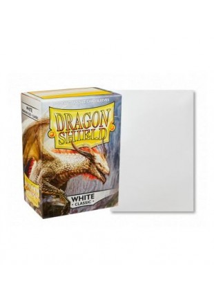 PAQUET DE 100 PROTECTEURS DE CARTES DRAGON SHIELD CLASSIQUE BLANC  (NEUF)