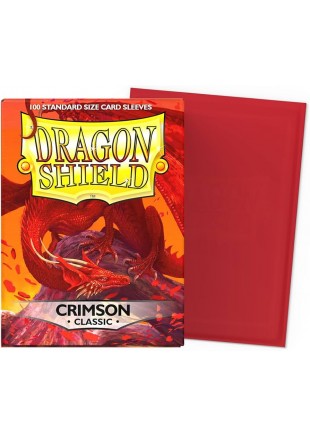 PAQUET DE 100 PROTECTEURS DE CARTES DRAGON SHIELD CLASSIQUE CRIMSON  (NEUF)