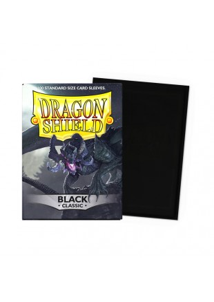 PAQUET DE 100 PROTECTEURS DE CARTES DRAGON SHIELD CLASSIQUE NOIR  (NEUF)