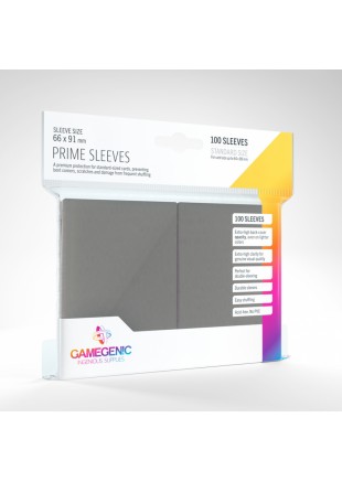 PROTÈGE-CARTES PREMIUM GRIS (PAQUET DE 100) PAR GAMEGENIC  (NEUF)