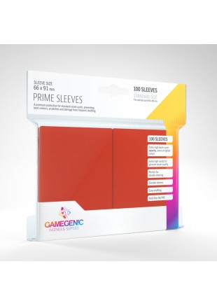 PROTÈGE-CARTES PREMIUM ROUGE (PAQUET DE 100) PAR GAMEGENIC  (NEUF)