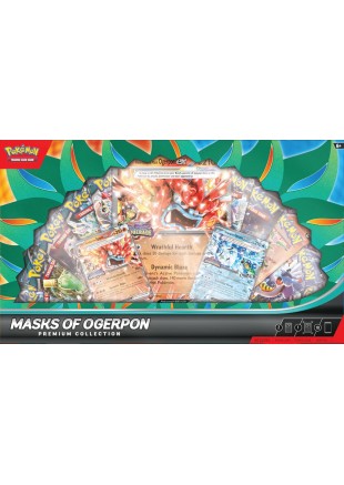 CARTES À JOUER POKÉMON TRADING CARD GAME MASKS OF OGERPON PREMIUM COLLECTION  (NEUF)