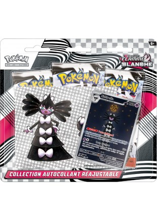 CARTES À JOUER POKÉMON FLAMME BLANCHE COLLECTION AUTOCOLLANT RÉAJUSTABLE SIDÉRELLA BLISTER DE 3 PAQUETS (ANGLAIS)  (NEUF)