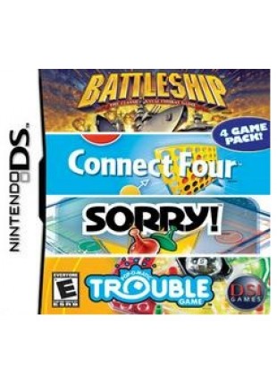 4 GAME PACK! BATTLESHIP CONNECT FOUR SORRY TROUBLE (USAGÉ) 4 GAME PACK! BATTLESHIP CONNECT FOUR SORRY TROUBLE (USAGÉ)