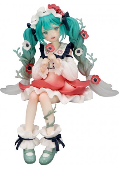 FIGURINE HATSUNE MIKU LA FÉE DES FLEURS 5 POUCES RECOUVRE-NOUILLES PAR FURYU  (NEUF)