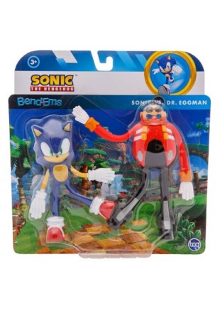 FIGURINES SONIC THE HEDGEHOG SONIC VS. EGGMAN PAR BENDEMS  (NEUF)