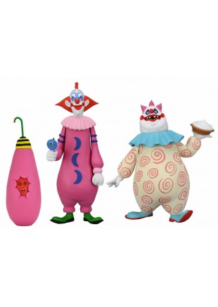 FIGURINE KILLER KLOWNS FROM OUTER SPACE SLIM & CHUBBY PAR TOONY TERRORS  (NEUF)