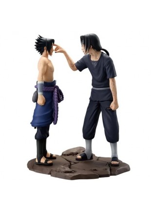 FIGURINE NARUTO SHIPPUDEN SASUKE UCHIHA & ITACHI UCHIHA REVIBLE MOMENT PAR ICHIBANSHO  (NEUF)