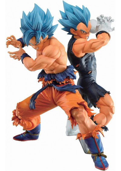 FIGURINE DRAGON BALL SUPER GOKU ET VEGETA SUPER SAIYAN BLUE 8 POUCES MASTERLISE PAR ICHIBANSHO (USAGÉ) FIGURINE DRAGON BALL SUPER GOKU ET VEGETA SUPER SAIYAN BLUE 8 POUCES MASTERLISE PAR ICHIBANSHO (USAGÉ)