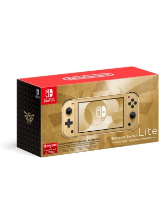 NINTENDO SWITCH LITE EDITION SPECIAL EDITION HYRULE + 12 MOIS NINTENDO ONLINE ET EXPANSION PASS  (USAGÉ)