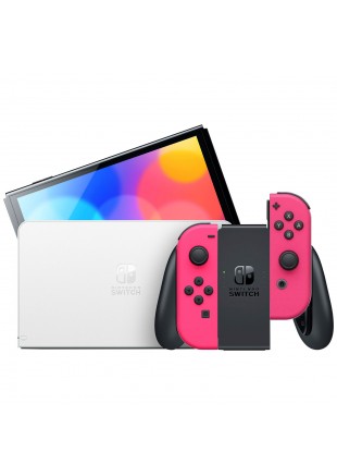 ENSEMBLE NINTENDO SWITCH OLED AVEC JOYCONS ROSES  (USAGÉ)