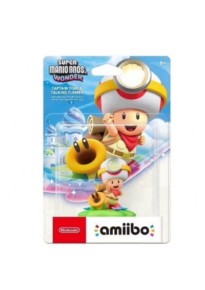AMIIBO SUPER MARIO BROS CAPITAINE TOAD ET FLEUR CANCAN  (NEUF)