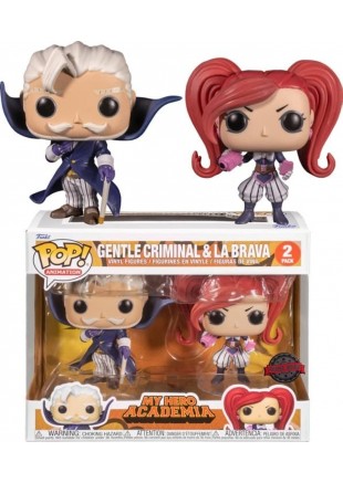 FIGURINE POP ANIMATION MY HERO ACADEMIA ENSSENBLE DE 2 GENTLE CRIMINAL ET LA BRAVA  (NEUF)