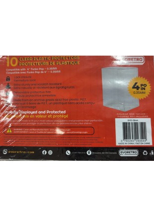PROTECTEUR DE PLASTIQUE POUR FUNKO POP 4 POUCES PAQUET DE 10  (NEUF)