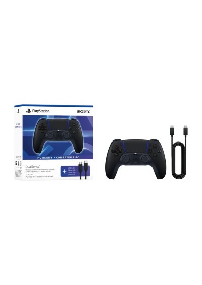 MANETTE SANS FIL DUALSENCE NOIR COMPATIBLE PC AVEC CABLE USB  (NEUF)