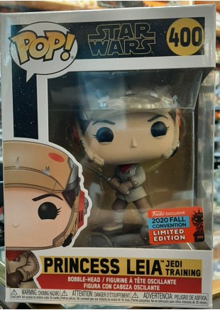 FIGURINE POP! STAR WARS #400 PRINCESS LEIA JEDI TRAINING FUNKO EXCLUSIVE 2020 FALL CONVENTION LIMITED EDITION  (NEUF)