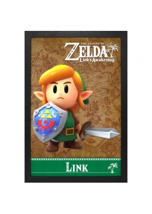 CADRE THE LEGEND OF ZELDA LINK'S AWAKENING V1  (NEUF)