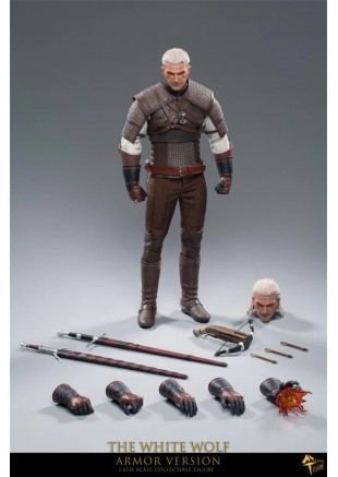 FIGURINE GERALT OF RIVIA ARMURE DU LOUP DE WITCHER 3 PAR MASTER TEAM TOYS  (NEUF)