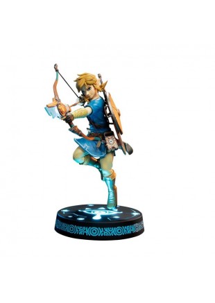 STATUETTE DE LINK DE BREATH OF THE WILD AVEC BASE ECLAIRE FIRST 4 FIGURES  (NEUF)