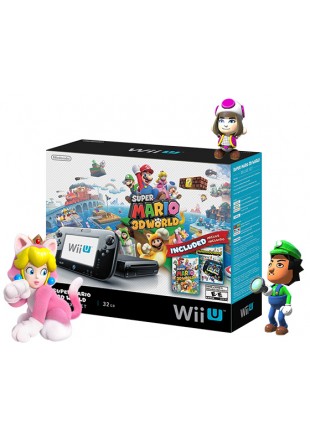 WII U SUPER MARIO 3D WORLD ET  NINTENDOLAND  (USAGÉ)