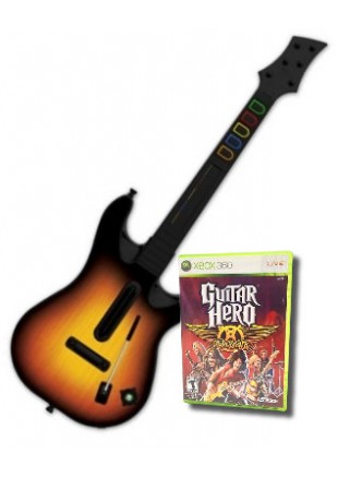 GUITAR HERO AEROSMITH AVEC GUITARE SANS FILS  (USAGÉ)